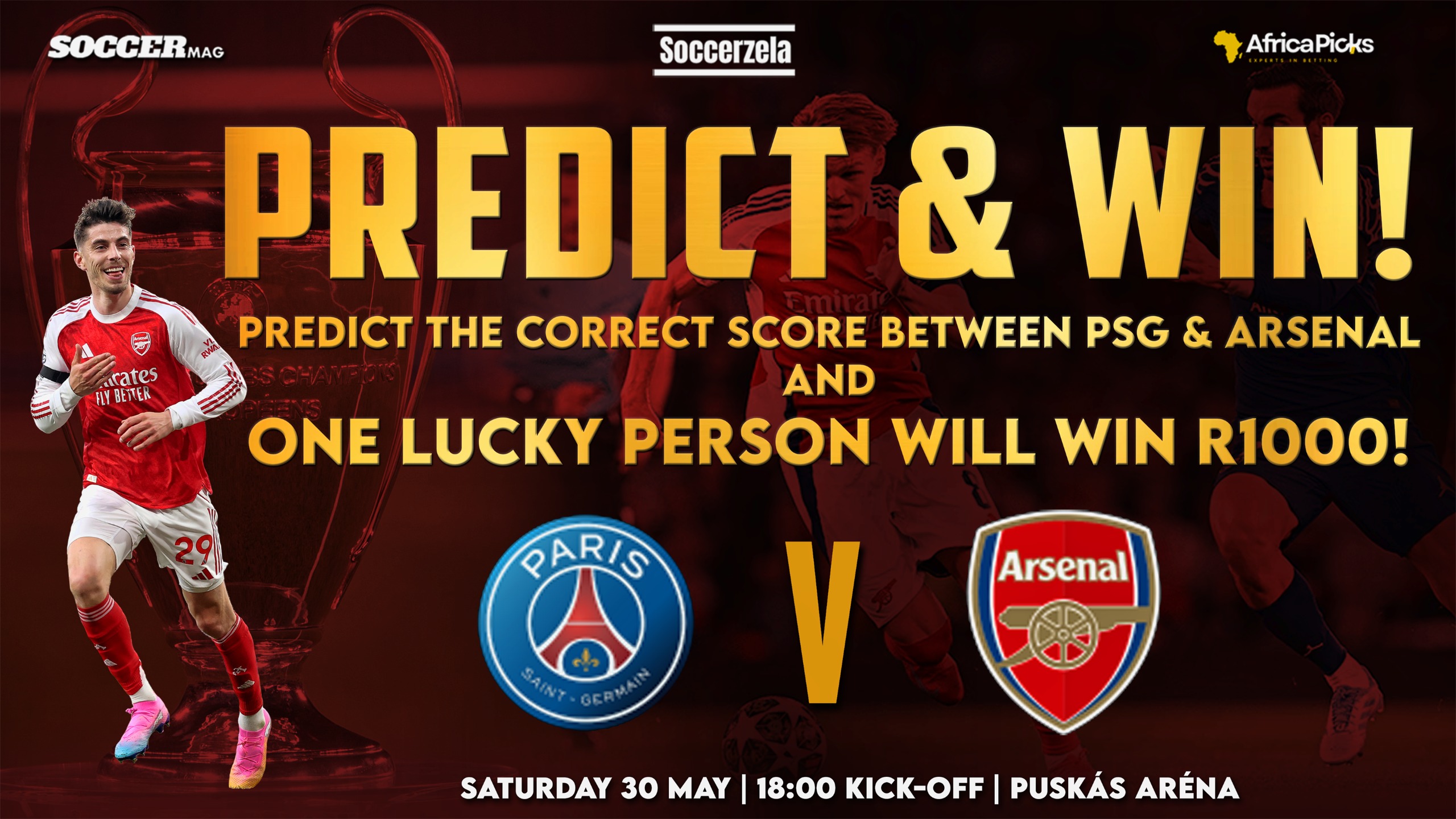 Arsenal v PSG Champions League Final